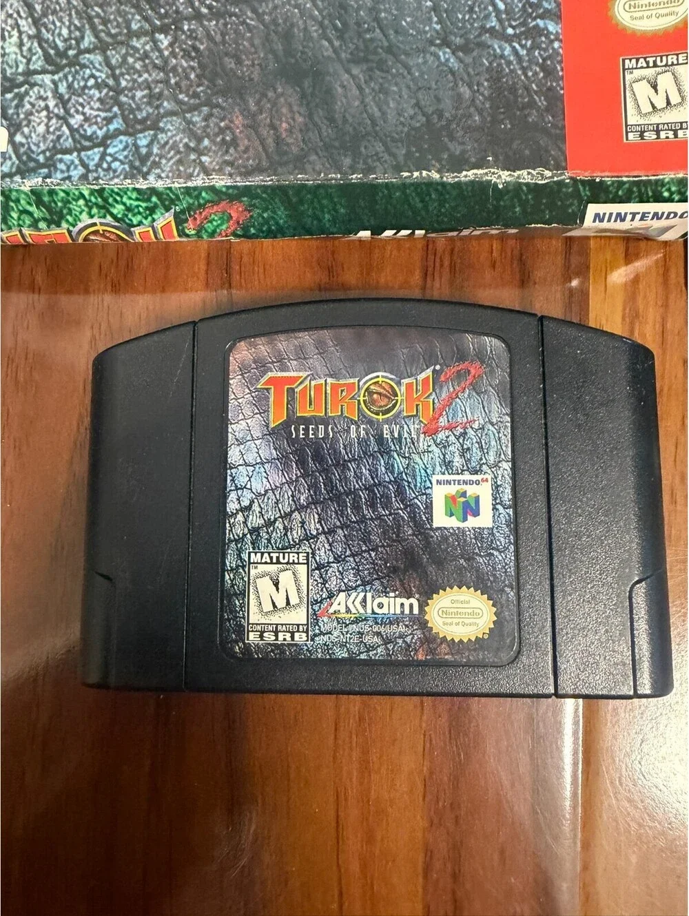 Turok 2 Seeds of Evil Nintendo 64 N64 CIB Black Acclaim Complete with Manual